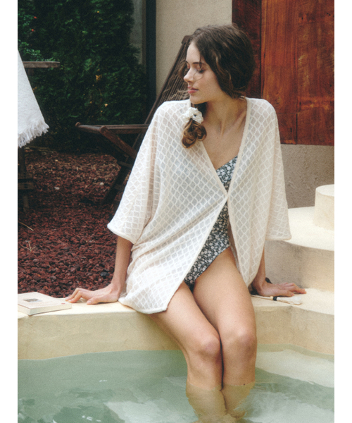BAIN crochet cover up cardigan_IVORY（カーディガン/ボレロ