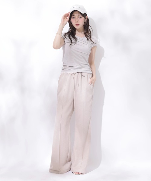 Rirandture(リランドチュール)の「ラメスウェットフレアパンツ(その他パンツ・レディース・ピンク・2/1)」の4枚目の写真