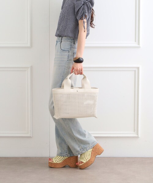 ESPERANZA(エスペランサ)の「【EC限定】横長メッシュトート(トートバッグ・レディース・ブラック/アイボリー/キャメル・FREE)」の6枚目の写真