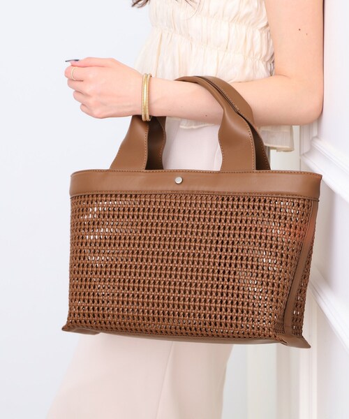 ESPERANZA(エスペランサ)の「【EC限定】横長メッシュトート(トートバッグ・レディース・ブラック/アイボリー/キャメル・FREE)」の10枚目の写真