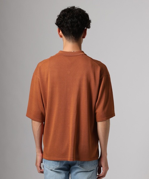 BAYFLOW（ベイフロー）の「ニットキューバシャツ（シャツ/ブラウス・メンズ・ワイン/ブラック/クリアグリーン・LARGE/MEDIUM）」の22枚目の写真