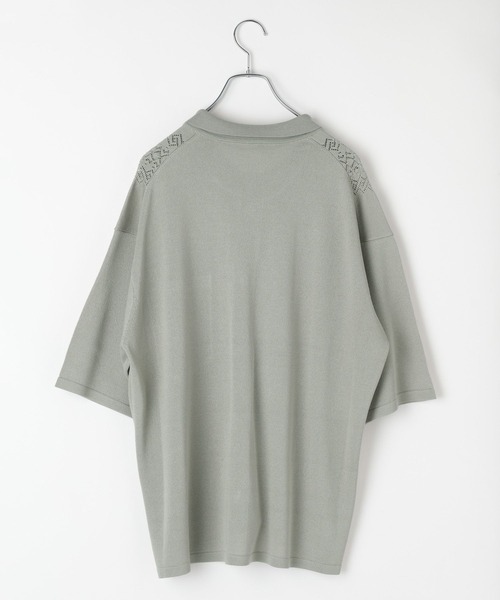 BAYFLOW（ベイフロー）の「ニットキューバシャツ（シャツ/ブラウス・メンズ・ワイン/ブラック/クリアグリーン・LARGE/MEDIUM）」の18枚目の写真