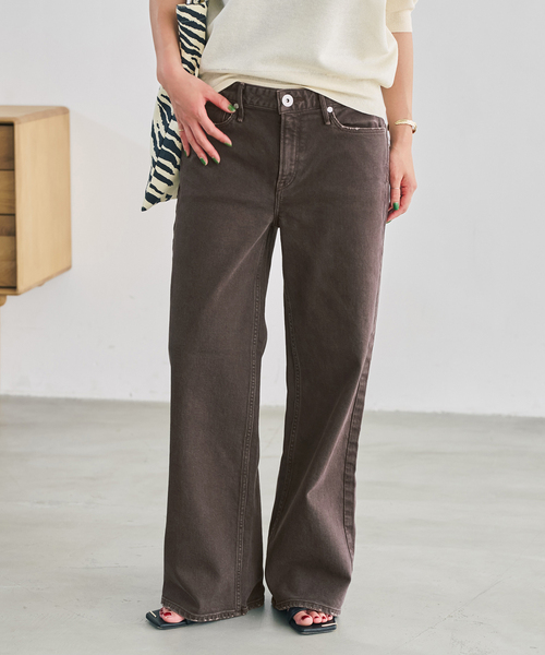 upperhights(アッパーハイツ)の「《別注カラー有り》upper hights/アッパーハイツ THE STELLA AURA*(デニムパンツ・レディース・ネイビー/ブラウン・24/23/25/26)」の1枚目の写真
