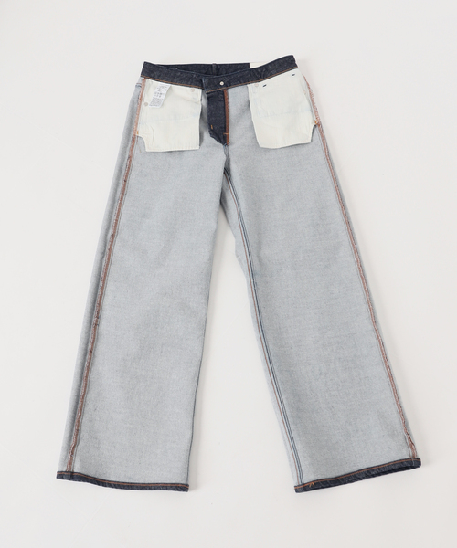 upperhights(アッパーハイツ)の「《別注カラー有り》upper hights/アッパーハイツ THE STELLA AURA*(デニムパンツ・レディース・ネイビー/ブラウン・24/23/25/26)」の4枚目の写真