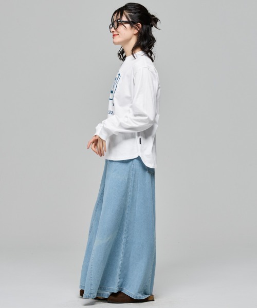 KRIFF MAYER Lady's Collection（クリフメイヤーレディースコレクション）の「SUN&MOONロンT(ブルドッグ)（Tシャツ/カットソー・レディース・グレー/ブラック/カラフル/オフホワイト/オリーブ・LARGE/MEDIUM）」の7枚目の写真