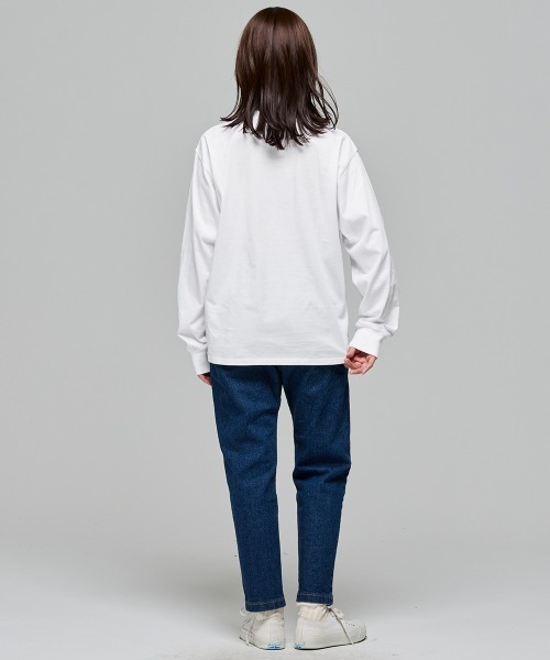 KRIFF MAYER Lady's Collection（クリフメイヤーレディースコレクション）の「SUN&MOONロンT(ブルドッグ)（Tシャツ/カットソー・レディース・グレー/ブラック/カラフル/オフホワイト/オリーブ・LARGE/MEDIUM）」の10枚目の写真