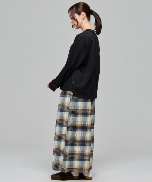 KRIFF MAYER Lady's Collection（クリフメイヤーレディースコレクション）の「SUN&MOONロンT(ブルドッグ)（Tシャツ/カットソー・レディース・グレー/ブラック/カラフル/オフホワイト/オリーブ・LARGE/MEDIUM）」の13枚目の写真