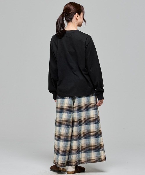 KRIFF MAYER Lady's Collection（クリフメイヤーレディースコレクション）の「SUN&MOONロンT(ブルドッグ)（Tシャツ/カットソー・レディース・グレー/ブラック/カラフル/オフホワイト/オリーブ・LARGE/MEDIUM）」の14枚目の写真