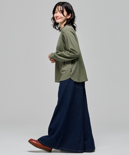 KRIFF MAYER Lady's Collection（クリフメイヤーレディースコレクション）の「SUN&MOONロンT(ブルドッグ)（Tシャツ/カットソー・レディース・グレー/ブラック/カラフル/オフホワイト/オリーブ・LARGE/MEDIUM）」の18枚目の写真