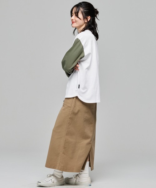 KRIFF MAYER Lady's Collection（クリフメイヤーレディースコレクション）の「SUN&MOONロンT(ブルドッグ)（Tシャツ/カットソー・レディース・グレー/ブラック/カラフル/オフホワイト/オリーブ・LARGE/MEDIUM）」の22枚目の写真