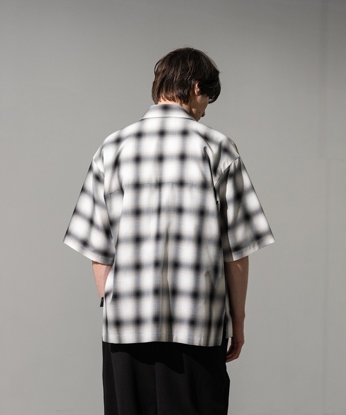 CITY TOKYO(シティトウキョウ)の「【CITY TOKYO/シティートーキョー】ソフトドレープオンブレチェックS/Sシャツ(シャツ/ブラウス・メンズ・ホワイト/ブラック/ライトブルー・2/1)」の12枚目の写真