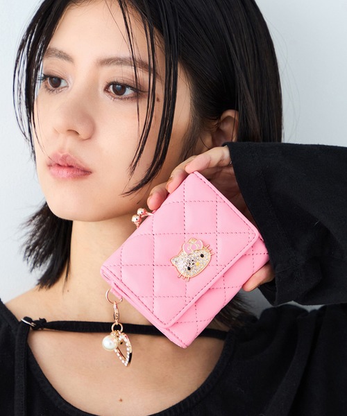 HELLO KITTY(ハローキティ) 口金ミニ財布 キルティング KT-W5272（財布