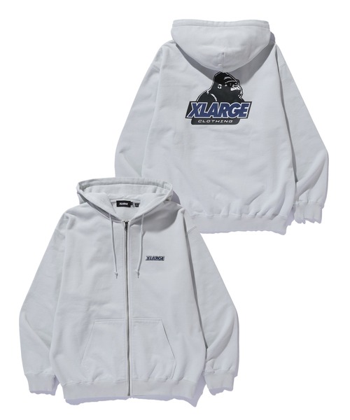 XLARGE(エクストララージ)の「OLD OG ZIP HOODED SWEATSHIRT(パーカー・メンズ・ネイビー/ブラック/ブラウン/グレー・S/M/L/XL)」の3枚目の写真