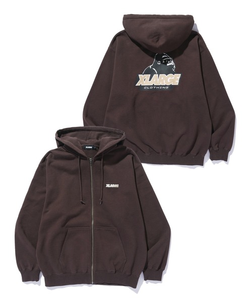 XLARGE(エクストララージ)の「OLD OG ZIP HOODED SWEATSHIRT(パーカー・メンズ・ネイビー/ブラック/ブラウン/グレー・S/M/L/XL)」の15枚目の写真
