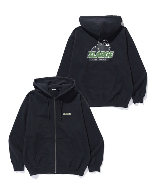 XLARGE(エクストララージ)の「OLD OG ZIP HOODED SWEATSHIRT(パーカー・メンズ・ネイビー/ブラック/ブラウン/グレー・S/M/L/XL)」の8枚目の写真