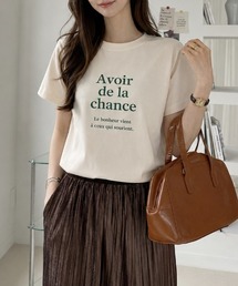 大人っぽく着回せる◎【フレンチロゴ ベーシック Tシャツ】
