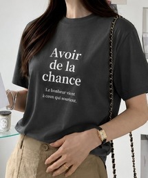 大人っぽく着回せる◎【フレンチロゴ ベーシック Tシャツ】