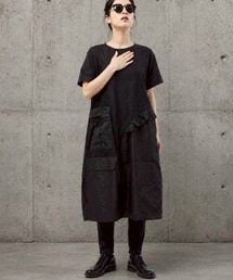 KAMINARI_TOKIO（カミナリトキオ）の「異素材アシメフリルポケットワンピース（ワンピース）」