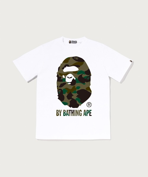 A BATHING APE(アベイシングエイプ)の「1ST CAMO BY BATHING APE TEE(Tシャツ/カットソー・キッズ・ブラック×イエロー/ホワイト×グリーン・150)」の1枚目の写真