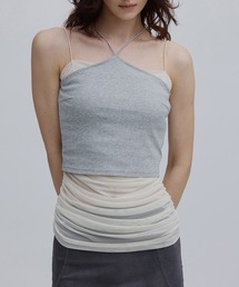 HALTER CAMISOLE LAYERED TOPS