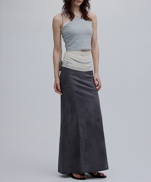 Ameri(アメリ)の「HALTER CAMISOLE LAYERED TOPS(キャミソール・レディース・ライトブルー/ブラック/グレー・SMALL/MEDIUM)」の5枚目の写真