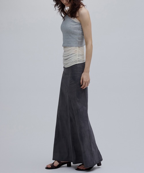 Ameri(アメリ)の「HALTER CAMISOLE LAYERED TOPS(キャミソール・レディース・ライトブルー/ブラック/グレー・SMALL/MEDIUM)」の6枚目の写真