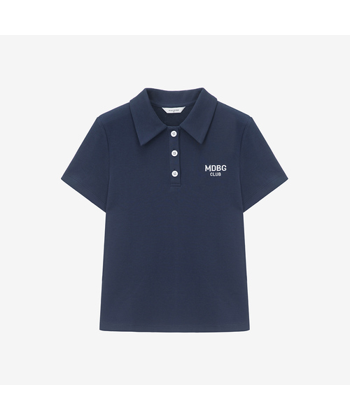 MIND BRIDGE WOMEN（マインドブリッジウーマン）の「[W]カラーネッククロップTシャツ - 2カラー MYTS3214（Tシャツ/カットソー・レディース・ネイビー/アイボリー・55）」の2枚目の写真