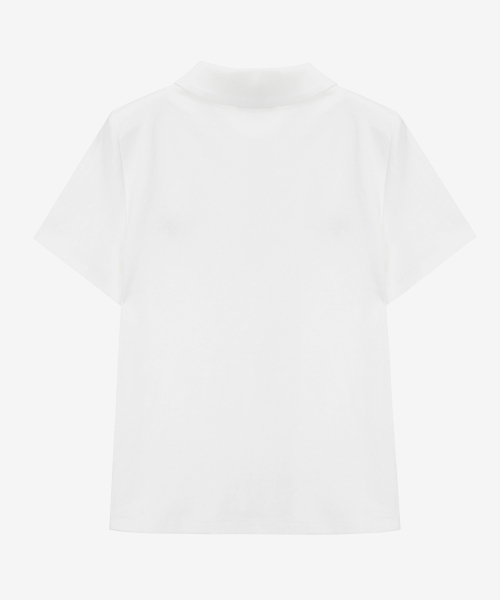 MIND BRIDGE WOMEN（マインドブリッジウーマン）の「[W]カラーネッククロップTシャツ - 2カラー MYTS3214（Tシャツ/カットソー・レディース・ネイビー/アイボリー・55）」の3枚目の写真