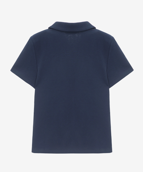 MIND BRIDGE WOMEN（マインドブリッジウーマン）の「[W]カラーネッククロップTシャツ - 2カラー MYTS3214（Tシャツ/カットソー・レディース・ネイビー/アイボリー・55）」の5枚目の写真