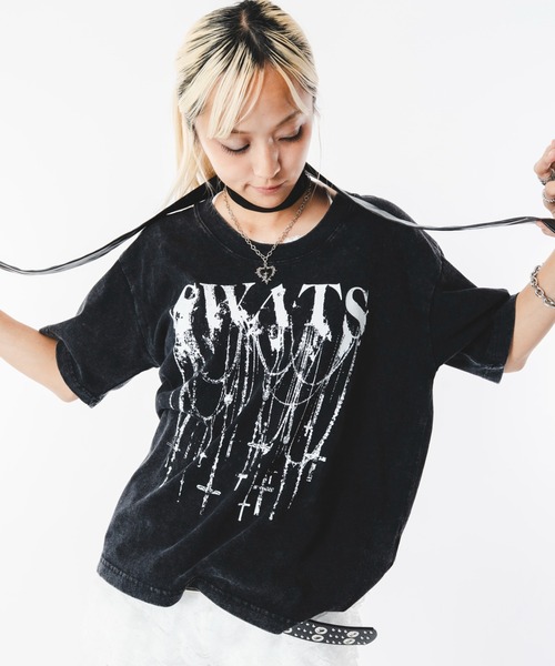 SHORT ROUND(ショートラウンド)の「SHORT ROUND/UネックグラフィックT(Tシャツ/カットソー・メンズ・ブラック系その他/ホワイト・LARGE/MEDIUM)」の18枚目の写真