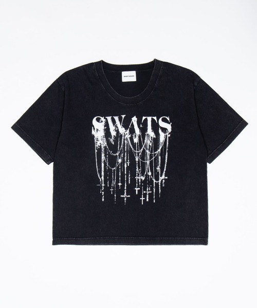 SHORT ROUND(ショートラウンド)の「SHORT ROUND/UネックグラフィックT(Tシャツ/カットソー・メンズ・ブラック系その他/ホワイト・LARGE/MEDIUM)」の13枚目の写真