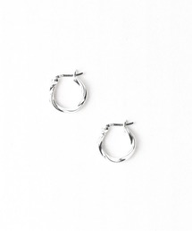 【es】SILVER925　15ｍｍデザインフープピアス
