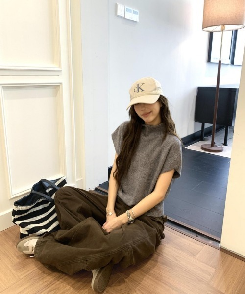 Ritzy（リッツィー）の「ハーフネックフライスリーブニットトップス（ニット/セーター・レディース・グレー・M/L）」の13枚目の写真