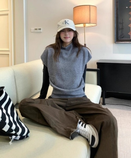 Ritzy（リッツィー）の「ハーフネックフライスリーブニットトップス（ニット/セーター・レディース・グレー・M/L）」の17枚目の写真