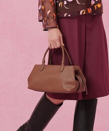 ◇スクエアボストンハンドバッグ