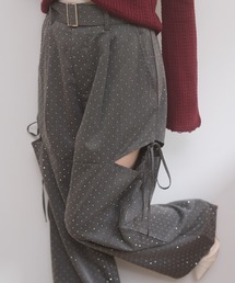Ambre Neige | hot fit side ribbon pants / ホットフィットサイドリボンパンツ(スラックス)