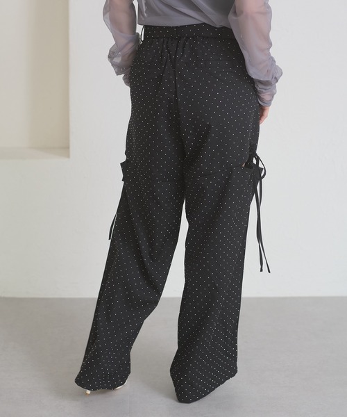 Ambre Neige（アンブルネージュ）の「hot fit side ribbon pants / ホットフィットサイドリボンパンツ（スラックス・レディース・ブラック/チャコールグレー・FREE）」の19枚目の写真