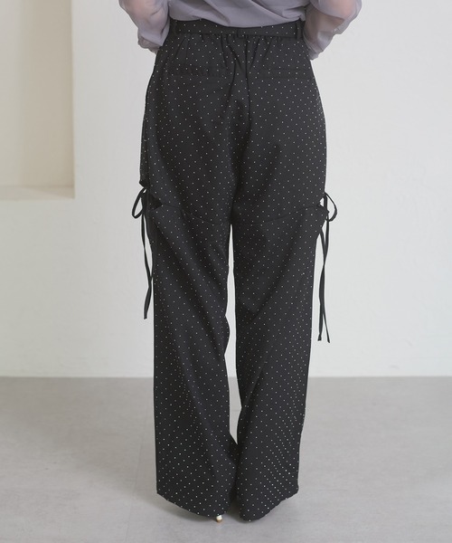 Ambre Neige（アンブルネージュ）の「hot fit side ribbon pants / ホットフィットサイドリボンパンツ（スラックス・レディース・ブラック/チャコールグレー・FREE）」の20枚目の写真