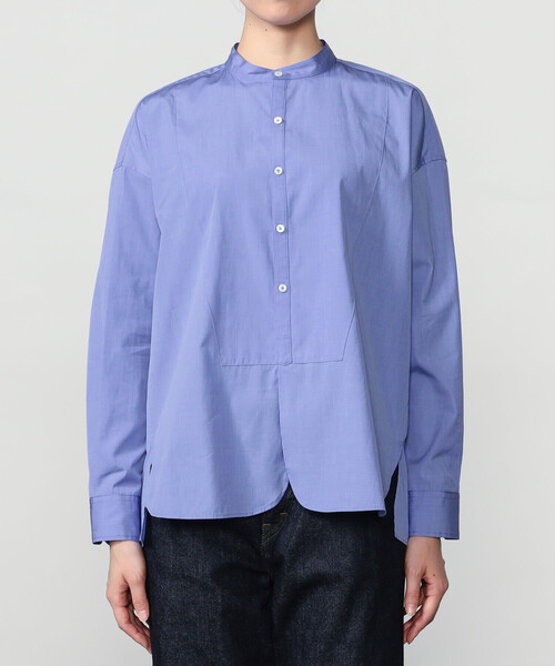 TICCA(ティッカ)の「TICCA | コットンポプリン ノーカラービブヨークシャツ WOMEN(シャツ/ブラウス・レディース・ブルー/ホワイト・F)」の13枚目の写真