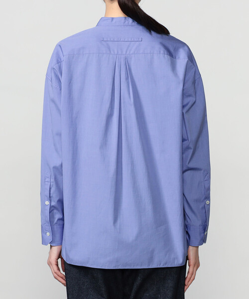 TICCA(ティッカ)の「TICCA | コットンポプリン ノーカラービブヨークシャツ WOMEN(シャツ/ブラウス・レディース・ブルー/ホワイト・F)」の4枚目の写真