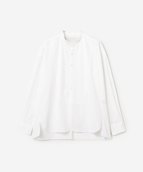 TICCA(ティッカ)の「TICCA | コットンポプリン ノーカラービブヨークシャツ WOMEN(シャツ/ブラウス・レディース・ブルー/ホワイト・F)」の14枚目の写真