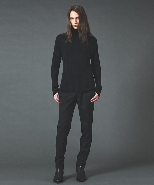 5351 POUR LES HOMMES(ゴーサンゴーイチプールオム)の「【セットアップ対応】ルレックス ストライプ テーパードスラックス(スラックス・メンズ・グレー/ブラック・44/46/48/50)」の14枚目の写真