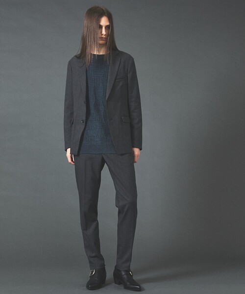 5351 POUR LES HOMMES(ゴーサンゴーイチプールオム)の「【セットアップ対応】ルレックス ストライプ テーパードスラックス(スラックス・メンズ・グレー/ブラック・44/46/48/50)」の20枚目の写真