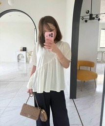 アシメカットぺプラムTee