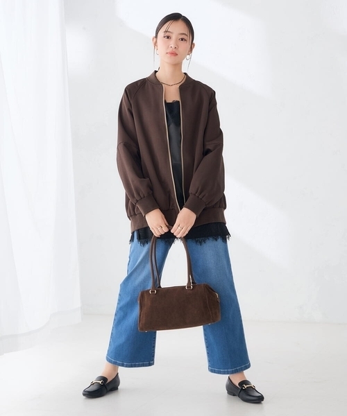 a.v.v(アーヴェヴェ)の「サテン レースキャミ(Tシャツ/カットソー・レディース・ブラウン/ブラック・39)」の6枚目の写真