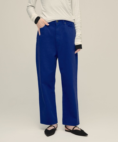 eL(エル)の「【eL 】Royal Crop Denim Pants/1064323(デニムパンツ・レディース・ブラック/ブルー・SMALL/MEDIUM)」の1枚目の写真