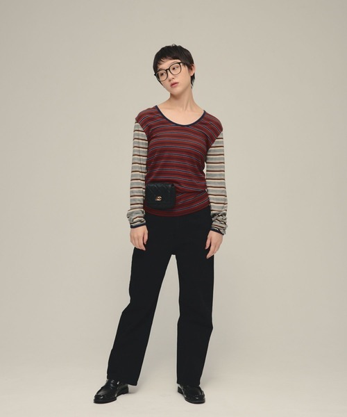 eL(エル)の「【eL 】Royal Crop Denim Pants/1064323(デニムパンツ・レディース・ブラック/ブルー・SMALL/MEDIUM)」の3枚目の写真