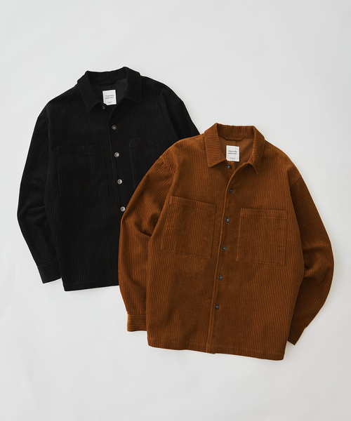 EDIFICE(エディフィス)の「ミックス ウェール コーデュロイシャツ(シャツ/ブラウス・メンズ・ブラック/ブラウン・MEDIUM/LARGE)」の3枚目の写真