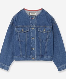 【JAPAN DENIM】ノーカラーデニムブルゾン