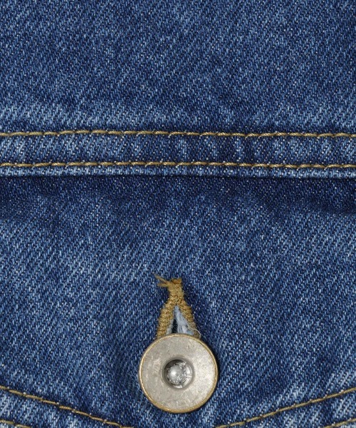 R-ISM(リズム)の「【JAPAN DENIM】ノーカラーデニムブルゾン(デニムジャケット・レディース・ブラック/ブルー・4)」の7枚目の写真